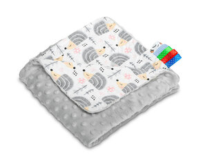 Sensillo одеяло для младенцев Ежи, 75 x 100 cm, серый цена и информация | Одеяла | 220.lv
