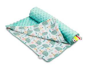 Sensillo одеяло для младенцев Ежи, 75 x 100 cm, мятный цена и информация | Покрывала, пледы | 220.lv