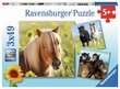 Ravensburger Puzzle 3in1 Zirgi 080113V цена и информация | Puzles, 3D puzles | 220.lv