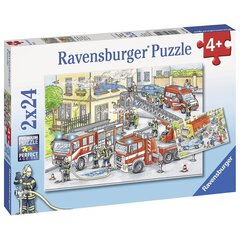 Puzle Varoņi darbā, 2 x 24 gab., Ravensburger cena un informācija | Puzles, 3D puzles | 220.lv