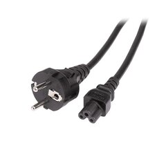 Powercable Hama 3-pin 1,5m black cena un informācija | Kabeļi un vadi | 220.lv