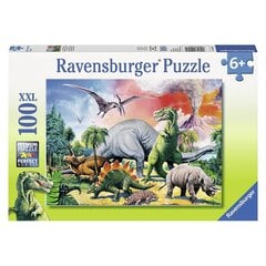 Пазл Ravensburger с динозаврами, 100 шт. цена и информация | Пазлы | 220.lv