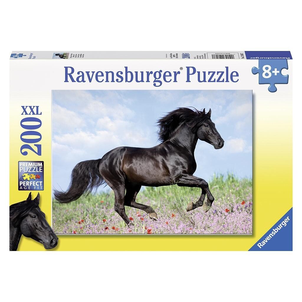Ravensburger puzle 200 gab. Melnais zirgs cena un informācija | Puzles, 3D puzles | 220.lv