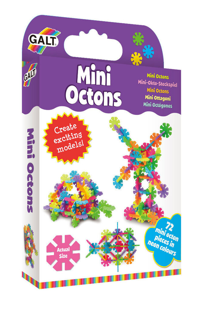 Galt Mini Octons astoņstūru konstruktors, 72 elementi cena un informācija | Attīstošās rotaļlietas | 220.lv
