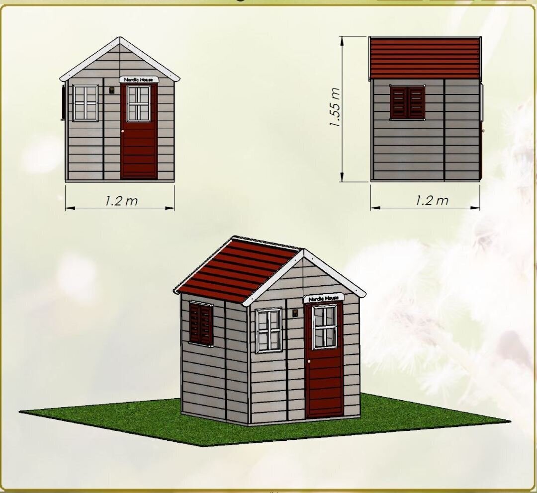 Koka namiņš bērniem, „Nordic Lodge“, M18 цена и информация | Bērnu rotaļu laukumi, mājiņas | 220.lv