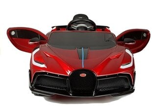 Elektriskā sporta automašīna Bugatti Divo, krāsota sarkana cena un informācija | Bērnu elektroauto | 220.lv