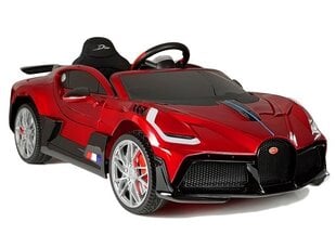 Электрический спортивный автомобиль Bugatti Divo, окрашенный, красный цена и информация | Электромобили для детей | 220.lv