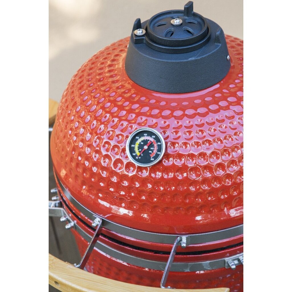 Keramiskais grils Kamado Nordgarden 18" 45 cm, sarkans cena un informācija | Grili | 220.lv