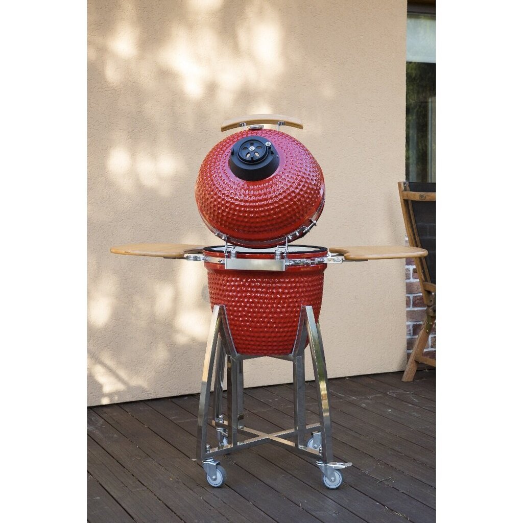 Keramiskais grils Kamado Nordgarden 18" 45 cm, sarkans cena un informācija | Grili | 220.lv