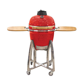 Keramiskais grils Kamado Nordgarden 18" 45 cm, sarkans cena un informācija | Grili | 220.lv