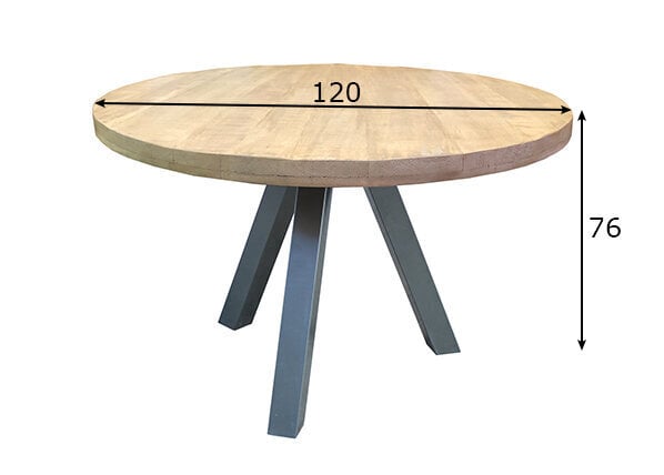 Ēdamistabas galds Tische Ø120 cm, dabiska toņa cena un informācija | Virtuves galdi, ēdamgaldi | 220.lv