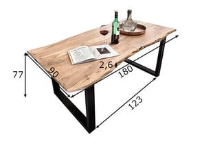 Pusdienu galds Tische, 90 x 180 cm, melnas kājas цена и информация | Кухонные и обеденные столы | 220.lv