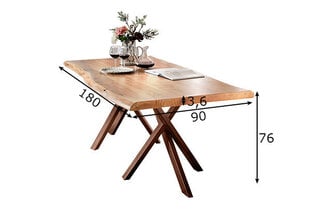 Pusdienu galds Tische, 90 x 180 cm, brūnas kājas cena un informācija | Virtuves galdi, ēdamgaldi | 220.lv