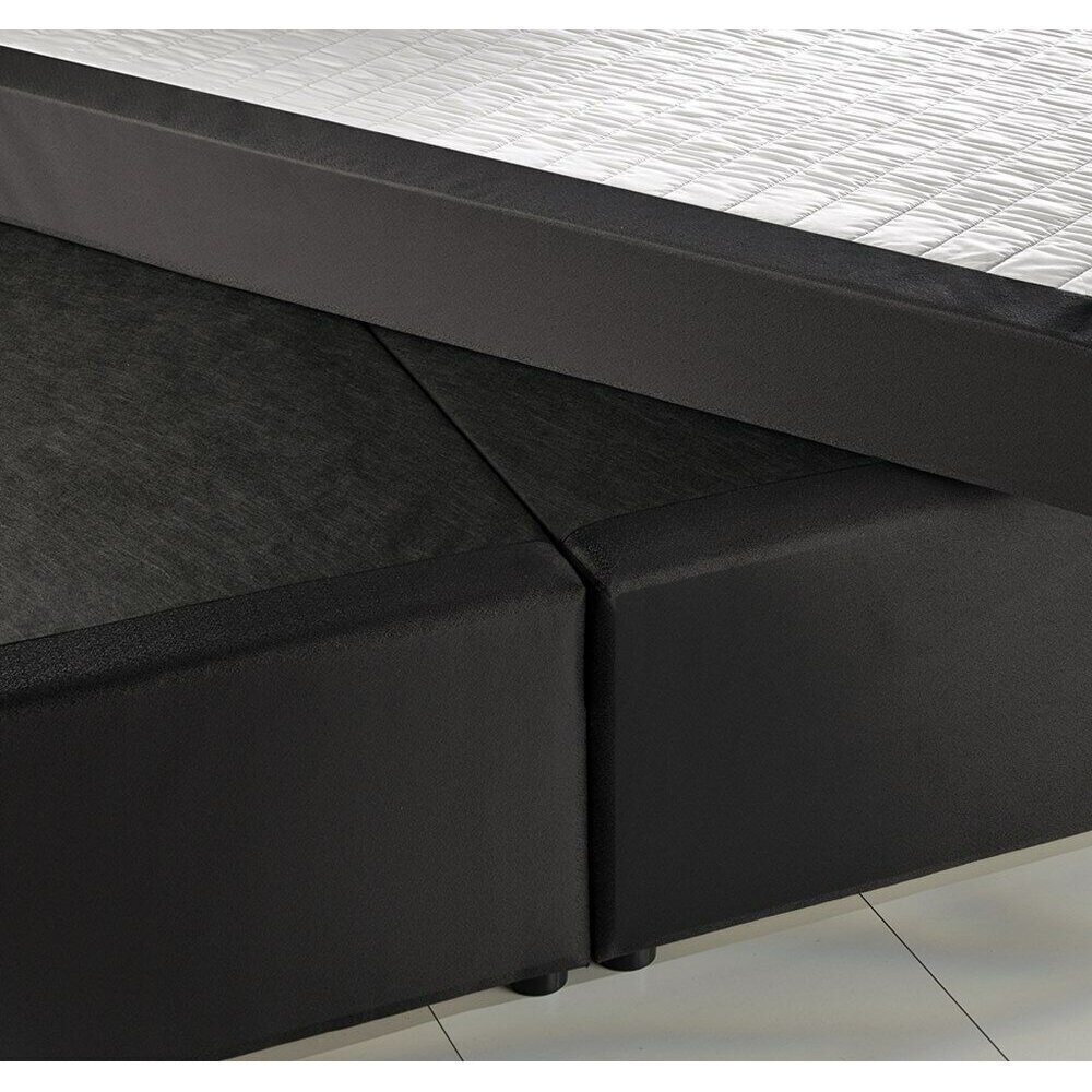 Kontinentālā gulta Hugo, melna, 180 x 200 cm цена и информация | Gultas | 220.lv