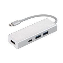 USB-C centrmezgls Hama, 2x USB 3.1, USB-C un HDMI cena un informācija | Adapteri un USB centrmezgli | 220.lv