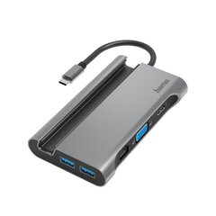 USB daudzportu adapteris Hama, 3 x USB-A, USB-C, VGA, HDMI, LAN cena un informācija | Adapteri un USB centrmezgli | 220.lv