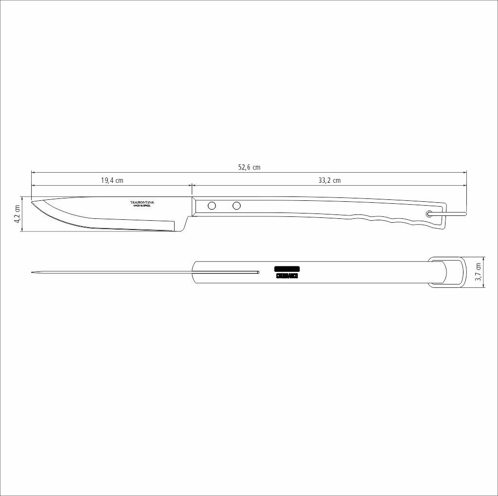 Tramontina CHURRASCO FSC sertificēts nazis cepetim 8'' cena un informācija | Grila, barbekjū piederumi un aksesuāri | 220.lv