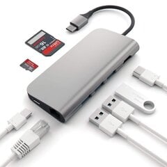 USB-C sadalītājs Multi-port 4K un Ethernet, Satechi цена и информация | Адаптеры и USB разветвители | 220.lv