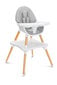 Caretero ēdināšanas krēsls Tuva 2in1, pelēks cena un informācija | Barošanas krēsli | 220.lv
