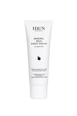 Nakts krēms Idun Minerals Mineral Rich Night Cream, 50 ml cena un informācija | Sejas krēmi | 220.lv