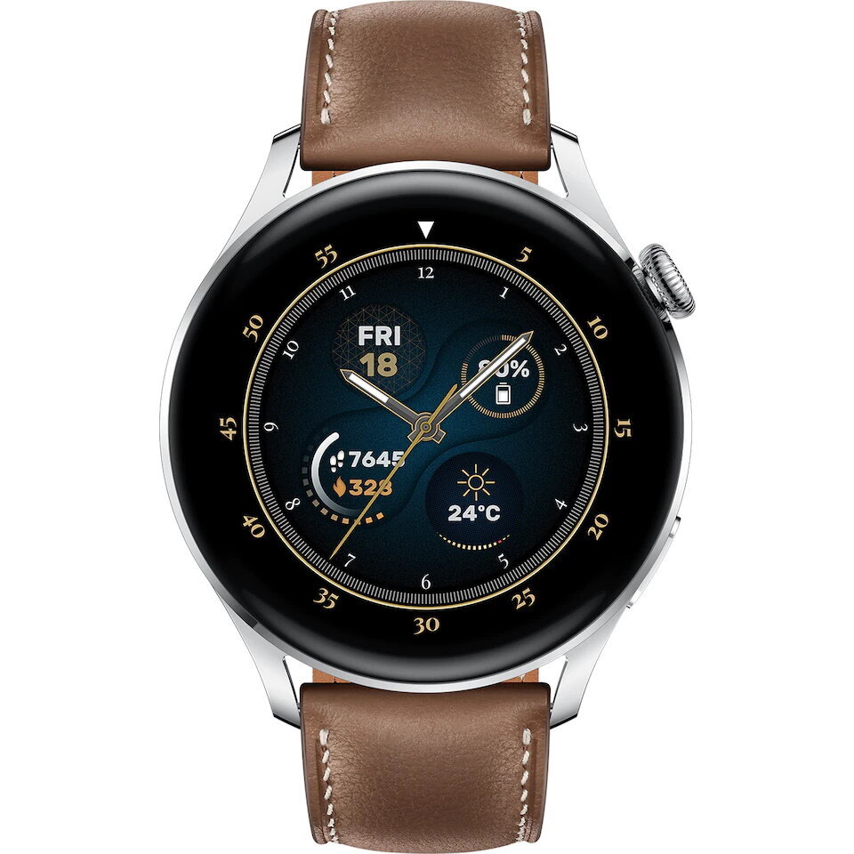 Huawei Watch 3 Classic Cocoa Brown Leather cena un informācija | Viedpulksteņi (smartwatch) | 220.lv