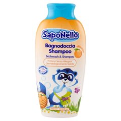 Dušas želeja un šampūns bērniem Saponello Aprikozes, 400 ml цена и информация | Косметика для мам и детей | 220.lv