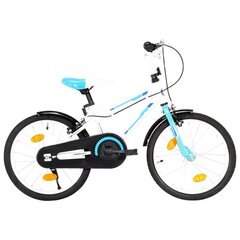 vidaXL bērnu velosipēds, 18 collas, zils ar baltu цена и информация | Велосипеды | 220.lv