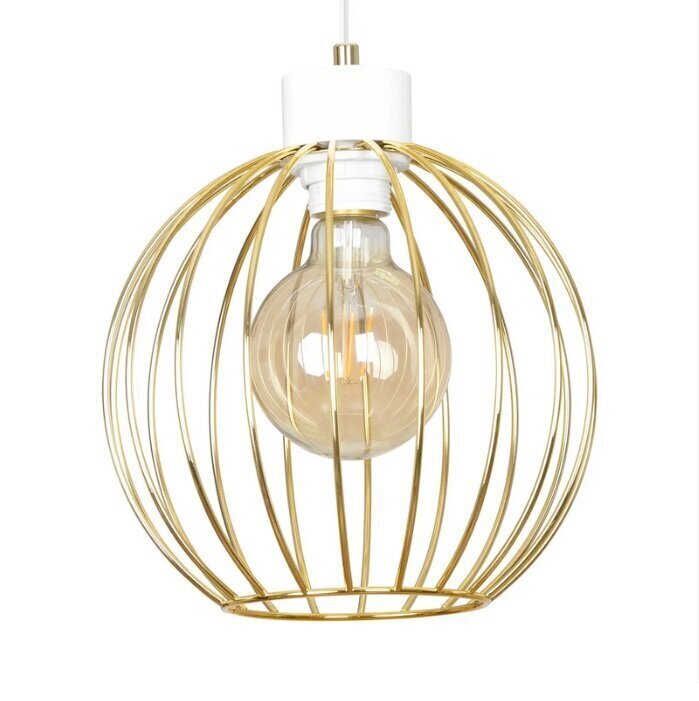 Emibig piekarināmā lampa Pineta 1B White/Gold цена и информация | Piekaramās lampas | 220.lv