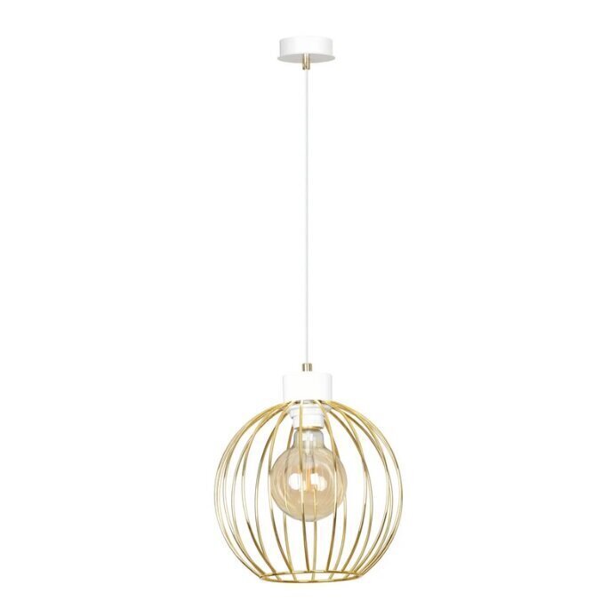 Emibig piekarināmā lampa Pineta 1B White/Gold cena un informācija | Piekaramās lampas | 220.lv