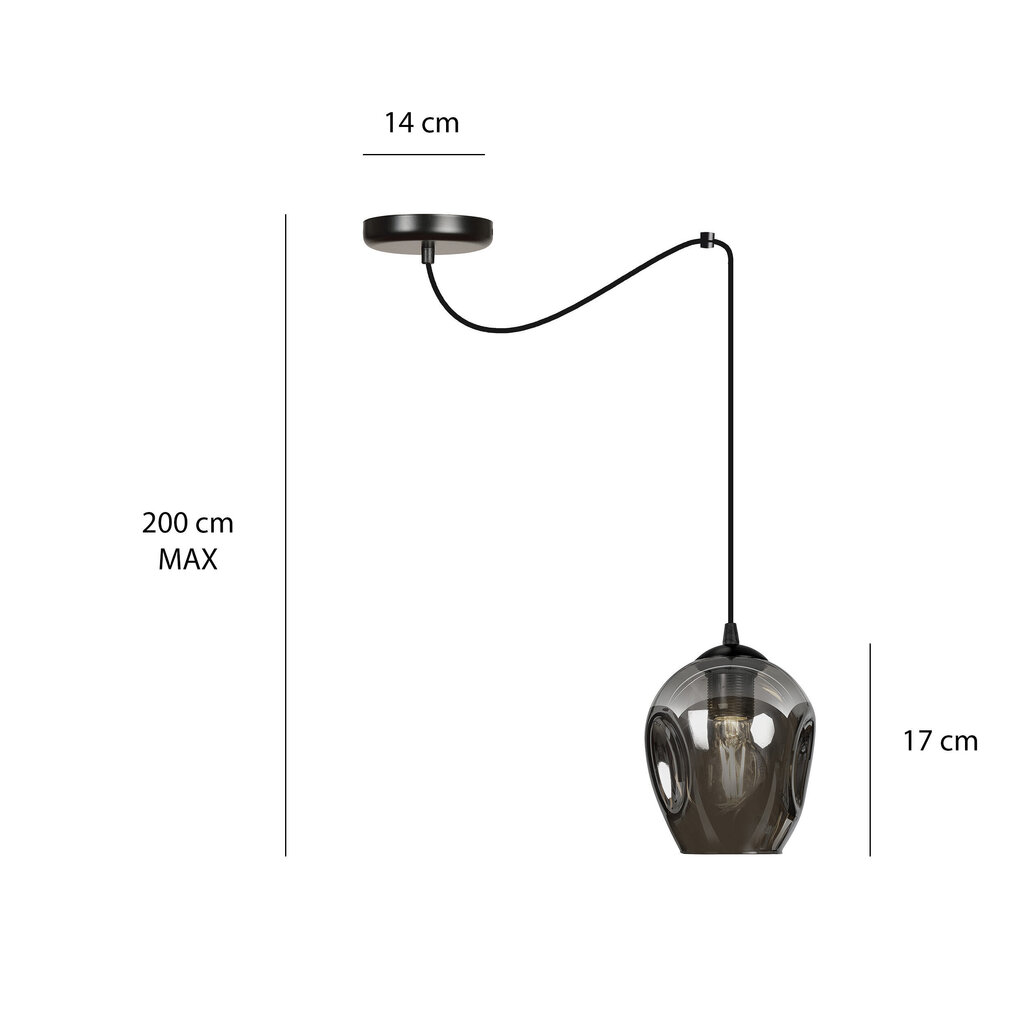 Emibig piekarināmā lampa Level 1 BL Grafit цена и информация | Lustras | 220.lv