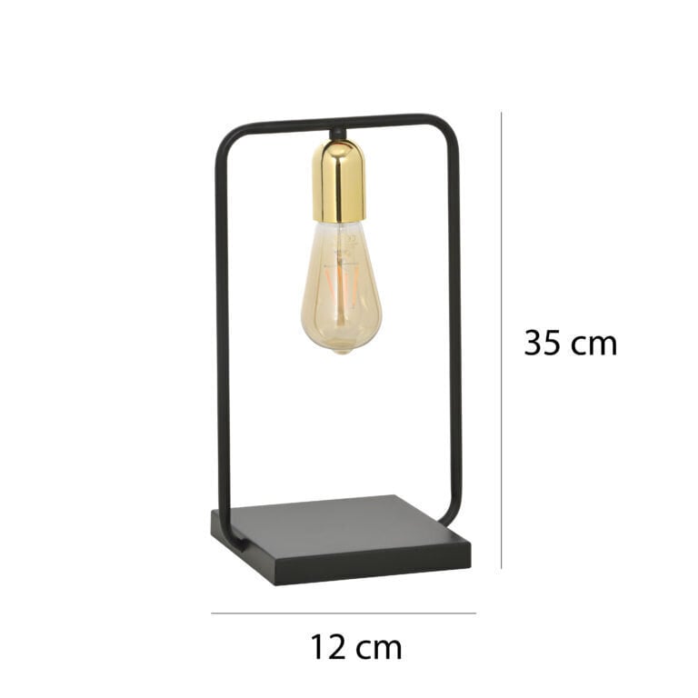 Emibig galda lampa Savo LN1 Black/Gold cena un informācija | Galda lampas | 220.lv