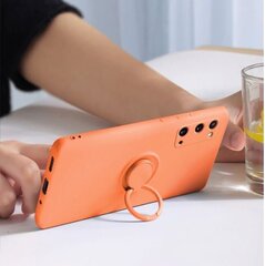 Silikona vāciņš priekš Apple iPhone 12 Pro Max, Hallo Ring Liquid Silicone Back Case, oranžs cena un informācija | Telefonu vāciņi, maciņi | 220.lv