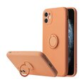 Silikona vāciņš priekš Apple iPhone 12 Pro Max, Hallo Ring Liquid Silicone Back Case, oranžs