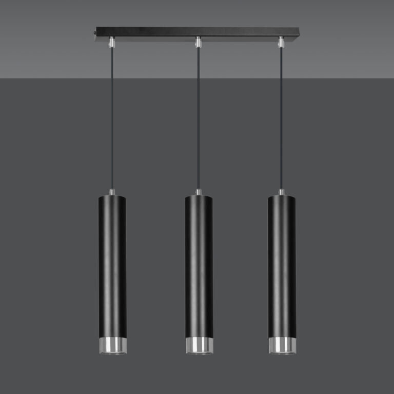 Emibig piekarināmā lampa Kibo 3 Black/Chrome cena un informācija | Lustras | 220.lv