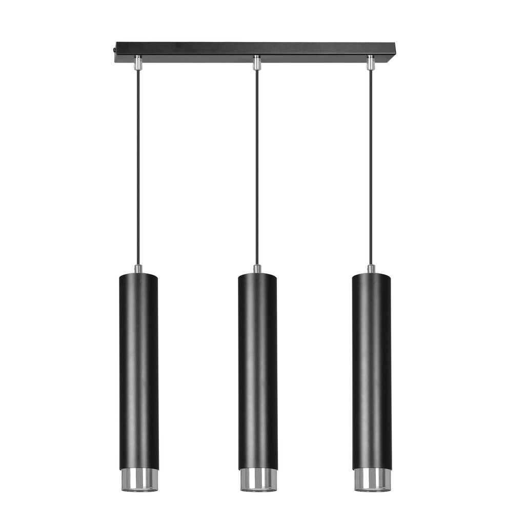 Emibig piekarināmā lampa Kibo 3 Black/Chrome cena un informācija | Lustras | 220.lv