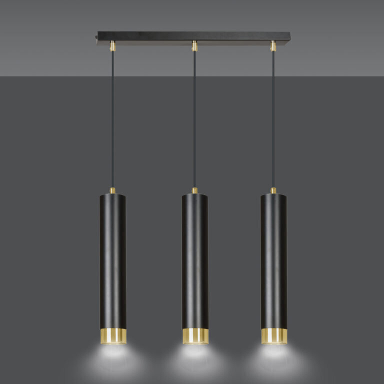 Emibig piekarināmā lampa Kibo 3 Black/Gold cena un informācija | Piekaramās lampas | 220.lv