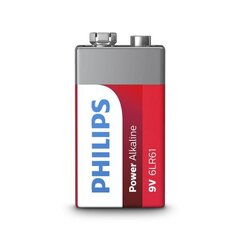 PHILIPS Power Alkaline 9V/6LR61 baterija cena un informācija | Philips Apgaismojums un elektropreces | 220.lv