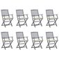 Saliekamie āra krēsli ar spilveniem, 8gab. cena un informācija | Dārza krēsli | 220.lv