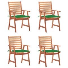 Āra ēdamistabas krēsli ar spilveniem, 4 gab. цена и информация | Садовые стулья, кресла, пуфы | 220.lv