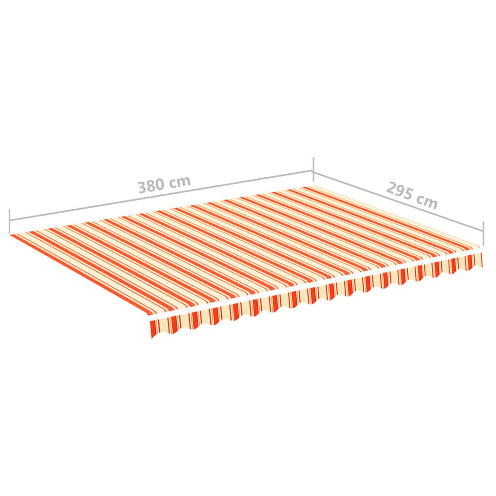 Nomaiņas audums nojumei, 4x3m, dzeltens un balts цена и информация | Saulessargi, markīzes un statīvi | 220.lv