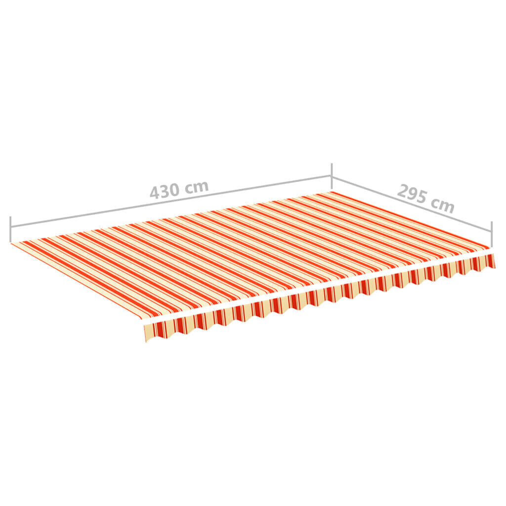 Nomaiņas audums nojumei, 4,5x3m, dzeltens un balts цена и информация | Saulessargi, markīzes un statīvi | 220.lv