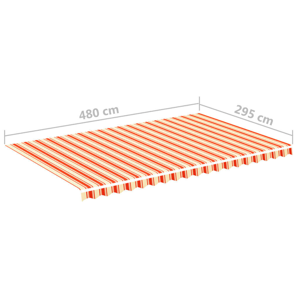 Nomaiņas audums nojumei, 5x3m, dzeltens un balts цена и информация | Saulessargi, markīzes un statīvi | 220.lv