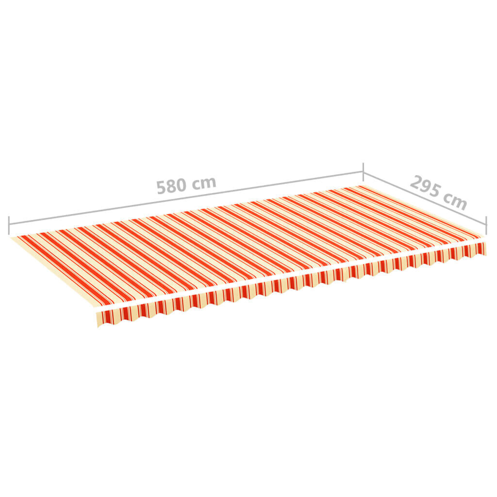 Nomaiņas audums nojumei, dzeltens un balts, 6x3m цена и информация | Saulessargi, markīzes un statīvi | 220.lv