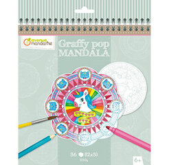 Krāsojamā grāmata, 15 x 20 cm Mandala, 36 Lpp, Avenue Mandarine/5 cena un informācija | Rokas instrumenti | 220.lv