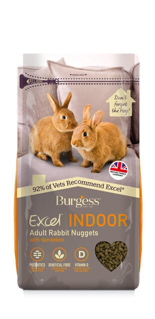 Burgess Excel trušu barība Indoor, 1,5 kg cena un informācija | Barība grauzējiem | 220.lv