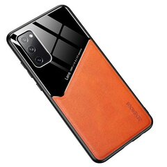 Mocco Lens Leather Back Case Aizmugurējais Ādas Apvalks Priekš Apple Iphone 12 Pro Max Oranžs cena un informācija | Telefonu vāciņi, maciņi | 220.lv