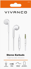 Наушники Vivanco Stereo Earbuds (61741), белые цена и информация | Наушники | 220.lv