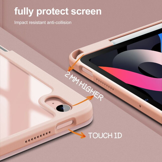 Infiland Crystal priekš Apple iPad Air 4 10.9" (2020), rozā cena un informācija | Somas, maciņi | 220.lv