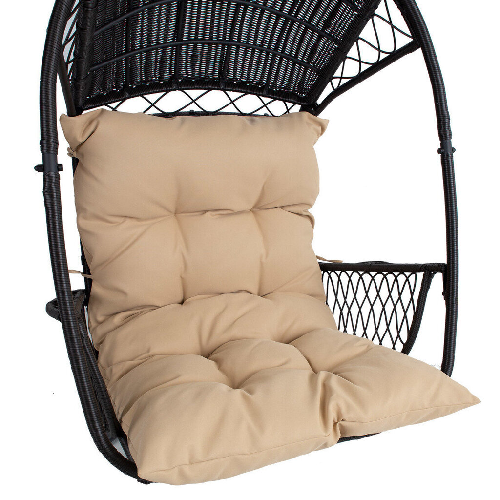 Piekarināms krēsls TANJA 87x63,5x117cm, tumši brūns цена и информация | Dārza krēsli | 220.lv