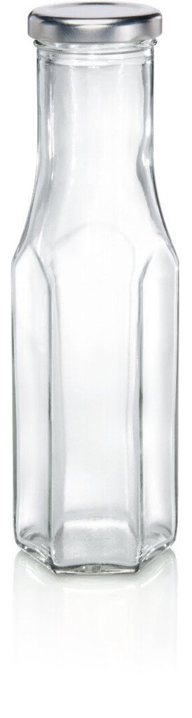 Stikla pudele sešstūra formas 256 ml цена и информация | Glāzes, krūzes, karafes | 220.lv